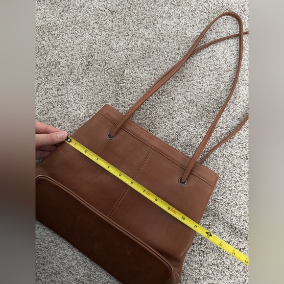 Wilson leather Brown Leather Tote Bag *long handles - Picture 10 of 13